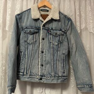 Levi’s Sherpa Denim Trucker Jacket Blue 90s Western Classic